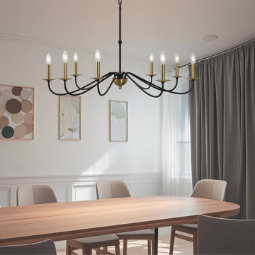 Wicklow 40" 8-Light Bohemian Farmhouse Iron LED Chandelier